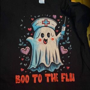 Boo to the Flu Tshirt - Black